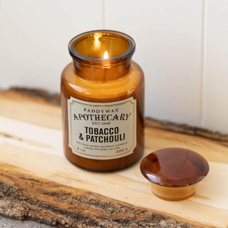 Paddywax Apothecary duflys glasskrukke tobacco/patchouli