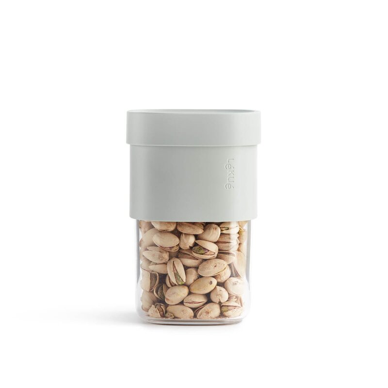 Lékué Flip Storage oppbevaringsboks M med lokk beige