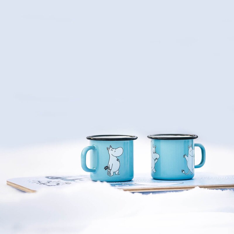 Muurla Mummikopp Emalje 25 cl Mummitrollet blå