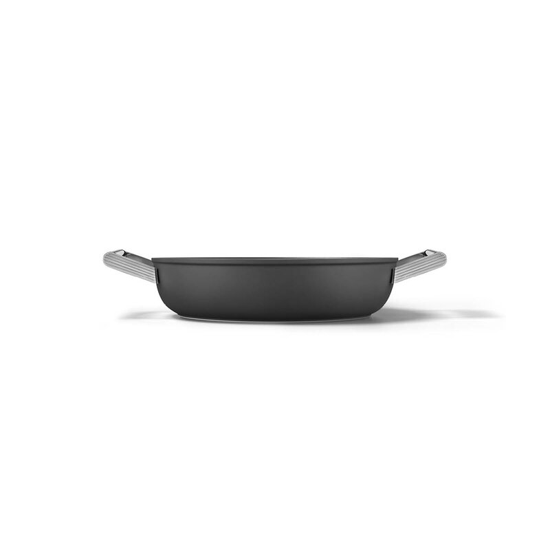 SMEG Traktørpanne 28 cm keramisk svart