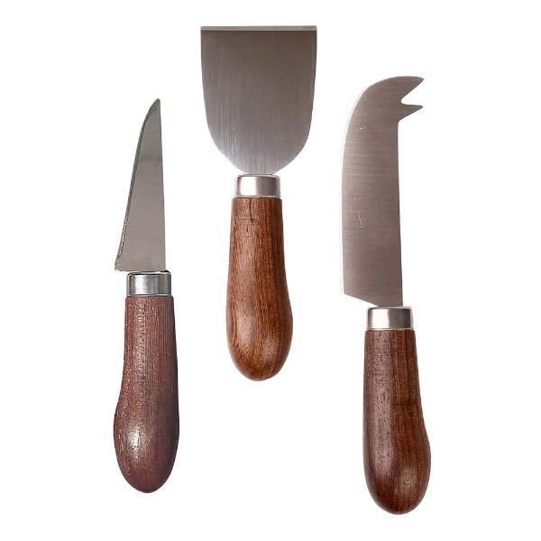 Sagaform Astrid ostekniver sett 3 deler tre/rustfritt