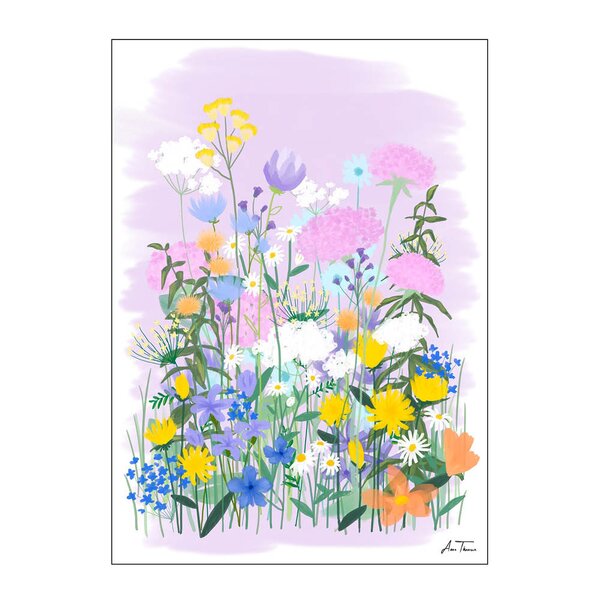 Poster & Frame – Anna Thomsen poster 50×70 cm field of flowers no2