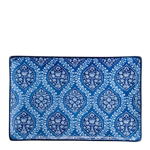 Stiernholm Sakura tallerken 25x16 cm blå/hvit