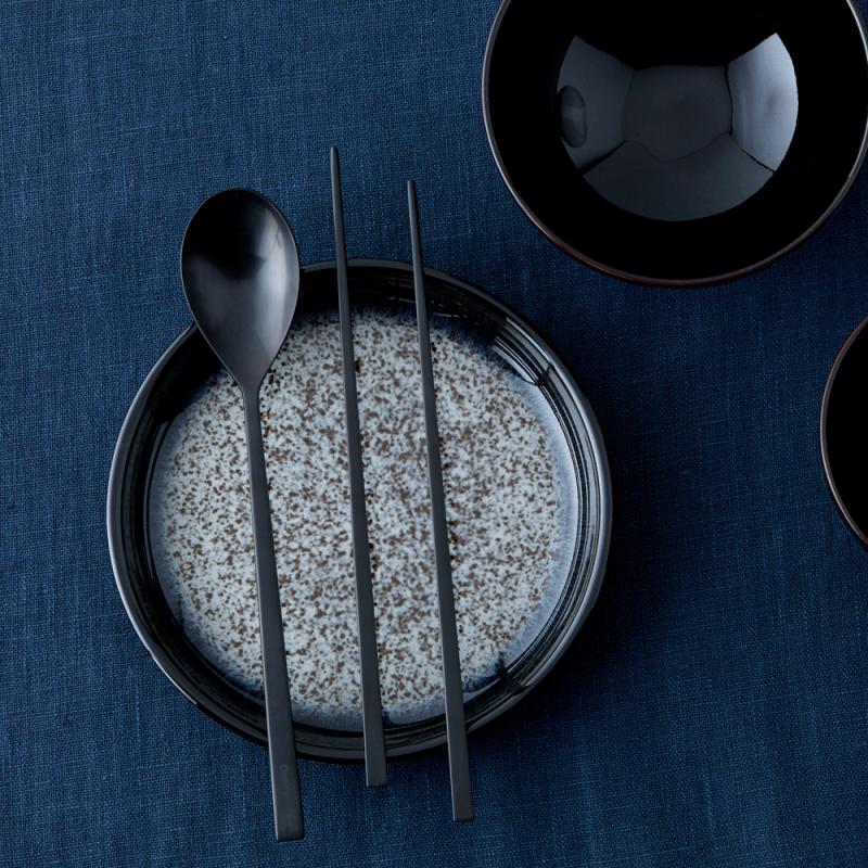 Denby Halo tallerken Coupe 21 cm 4 stk blå/svart