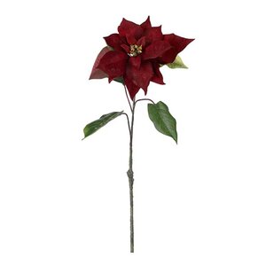 Mr Plant Julestjerne kunstig snittblomst 50 cm burgunder