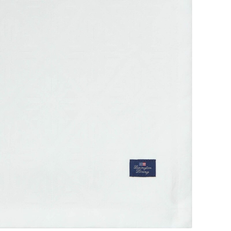 Lexington Bomullsduk jacquard 180x180 cm hvit