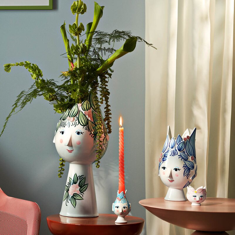 Bjørn Wiinblad Titania vase 50 cm grønn