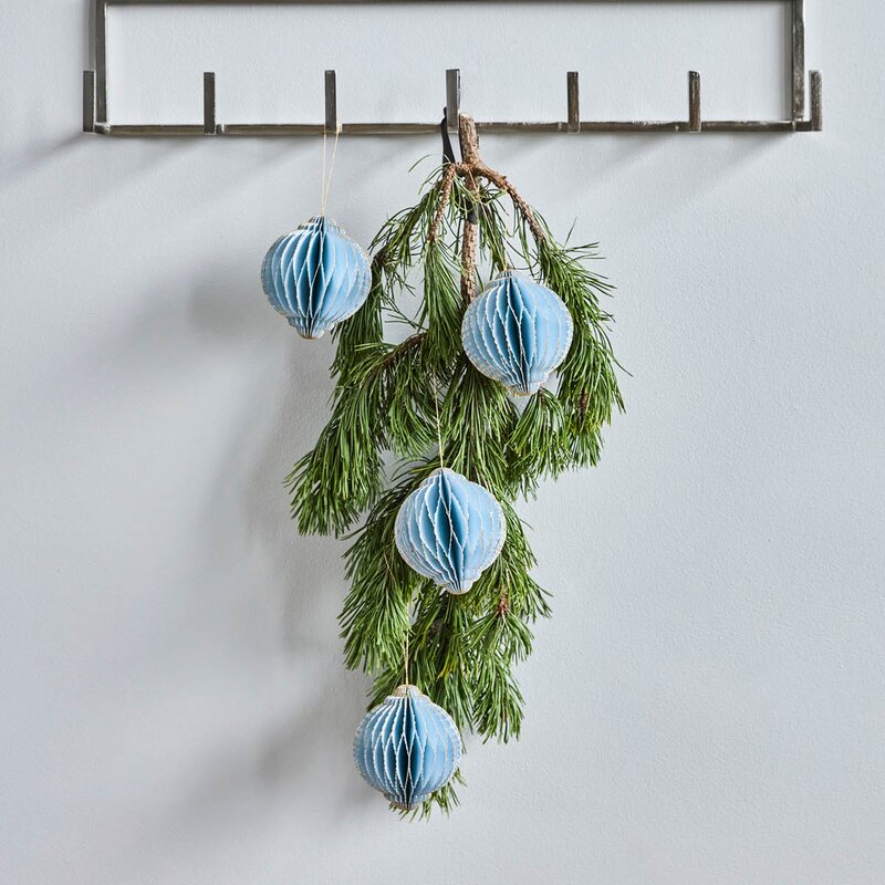 House Doctor Alsta julepynt 4 stk lyseblå