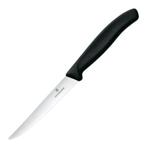 Victorinox Swiss Classic biffkniv / pizzakniv 11 cm svart