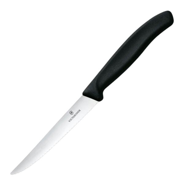 Victorinox Swiss Classic biffkniv / pizzakniv 11 cm svart