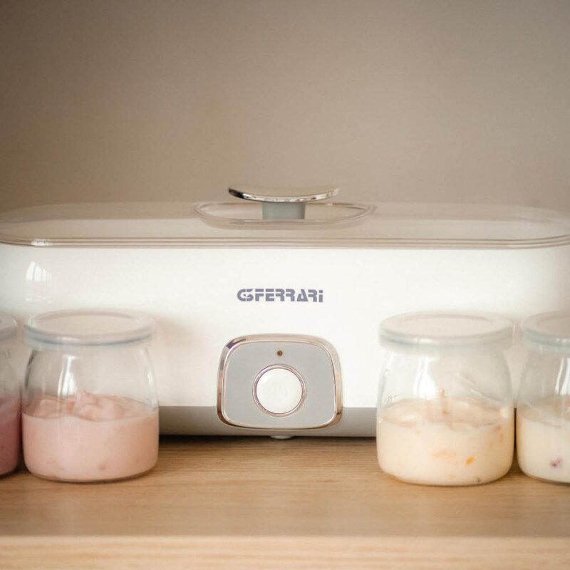 G3 Ferrari Fermento 4 yoghurt maker med 4 glass hvit