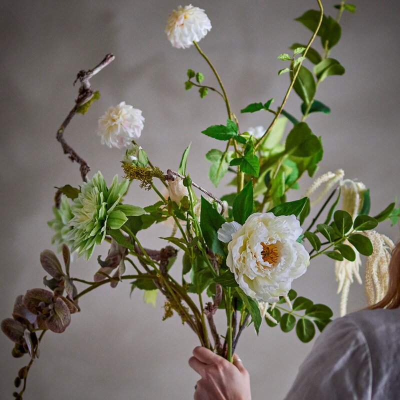 Bloomingville Rise bukett kunstige blomster 109 cm hvit