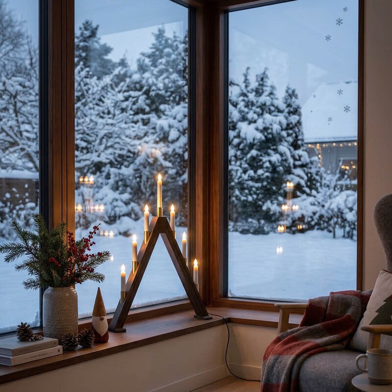Aneta Lighting Halland adventsstake 59 cm gråbeis