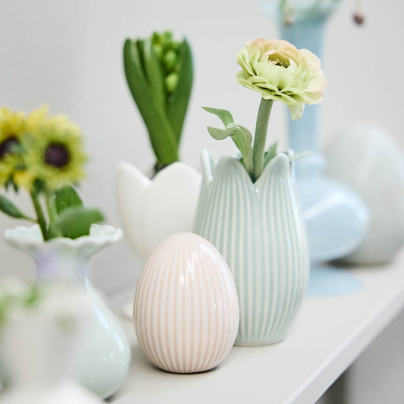 Lene Bjerre Delinne dekorasjon egg 7,7 cm rosa