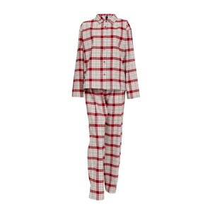 Høie Gabriel flanell pyjamas dame str M rød