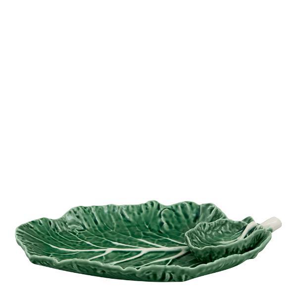 Bordallo Pinheiro – Cabbage serveringsfat kålblad 28×20 cm grønn