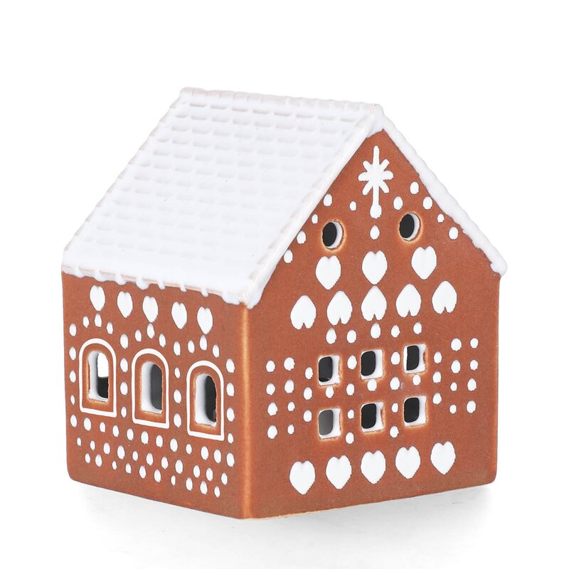 Kähler Gingerbread lyshus Låve LED 7,5 brun