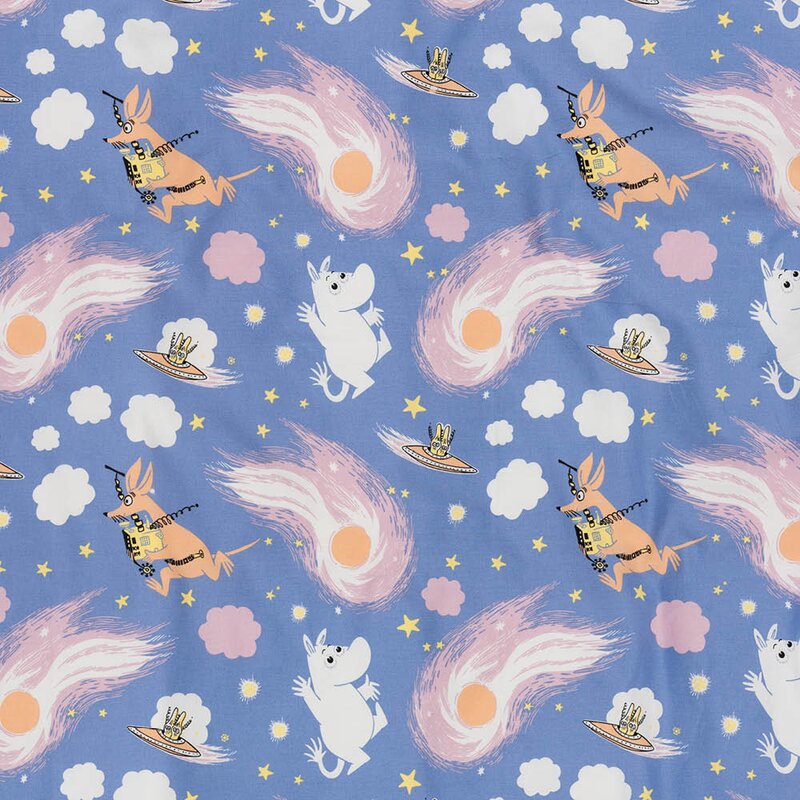 MoominArabia Mummi sengesett 120x160 cm Romeventyr blå