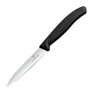 Victorinox Swiss classic grønnsakskniv bølget 10 cm svart