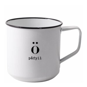 Sögne Home Emalje kopp Påfyll 35 cl hvit