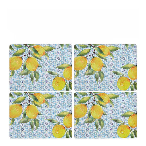 Pimpernel Amalfi bordbrikker 40x30 cm 4 stk lemons