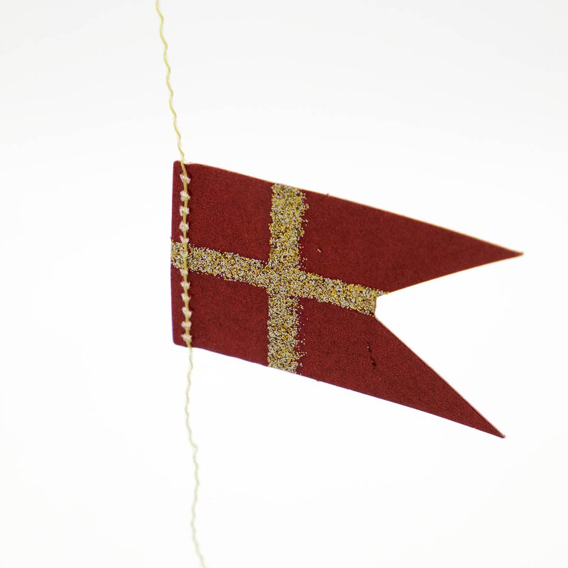 House Doctor Flags girlander 500 cm rød champagne