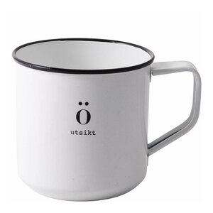 Sögne Home Emalje kopp Utsikt 35 cl hvit
