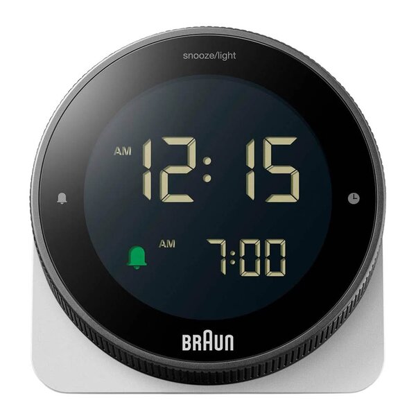 Braun Vekkerklokke digital 8 cm hvit