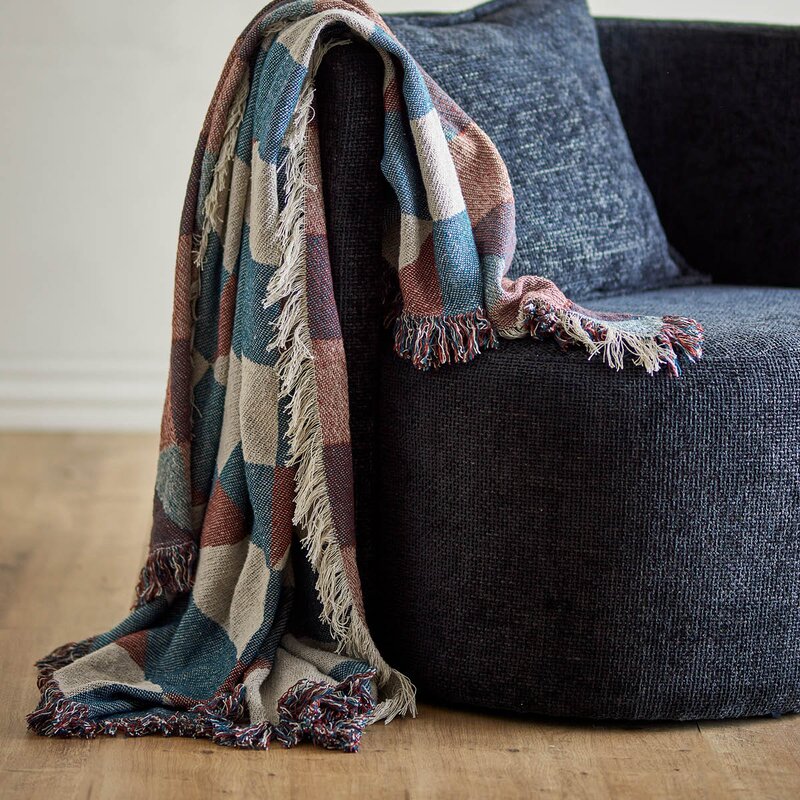 Bloomingville True pledd 160x130 cm flerfarget