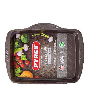 Pyrex Asimetria ildfast form 27x35 cm mørk grå
