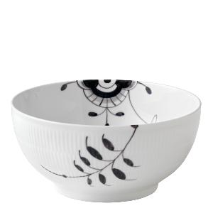 Royal Copenhagen Sort Mega Riflet skål 24 cm