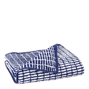 Juna Nuance håndkle 70x140 cm mørk blå/hvit