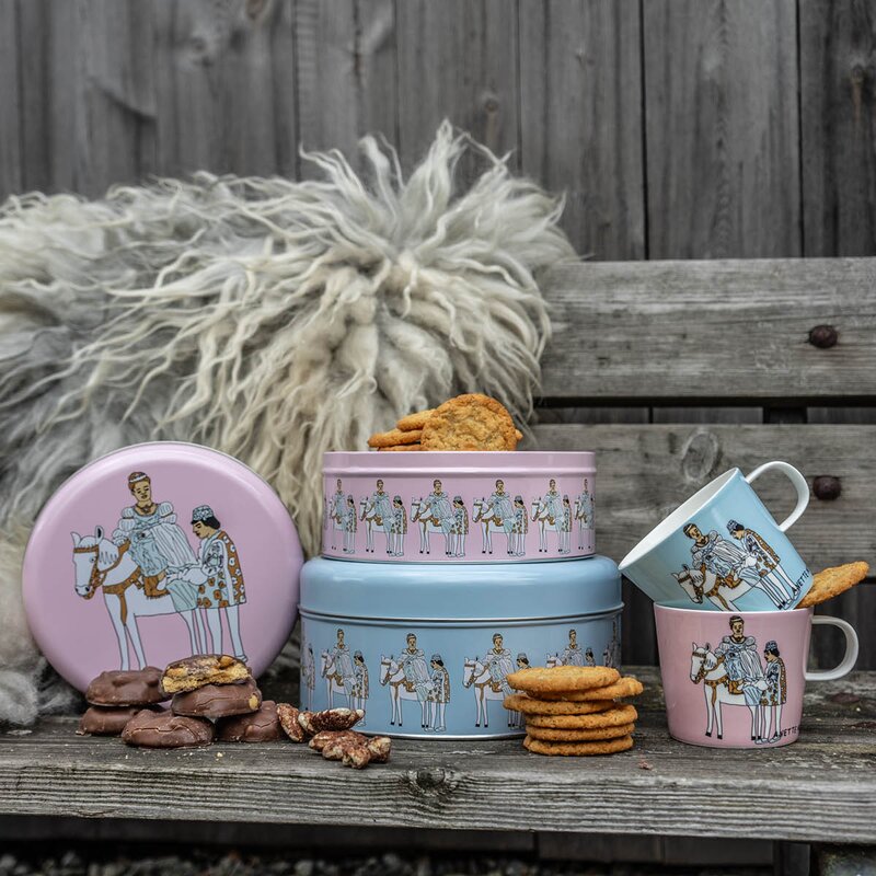 Modern House Anette Moi kakeboks 2 stk Askepott blå/rosa