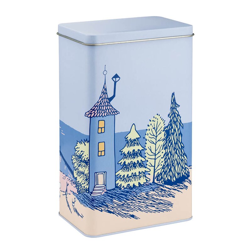 Muurla Mummi metallboks Solnedgang 12x8x20 cm blå