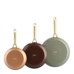 GreenPan Shades keramisk stekepannesett 3 stk 20/24/28 cm Terra