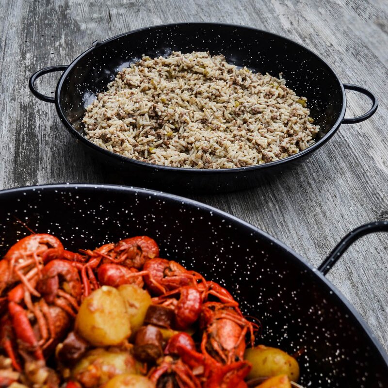 Vaello Paellapannen 22 cm emalijert