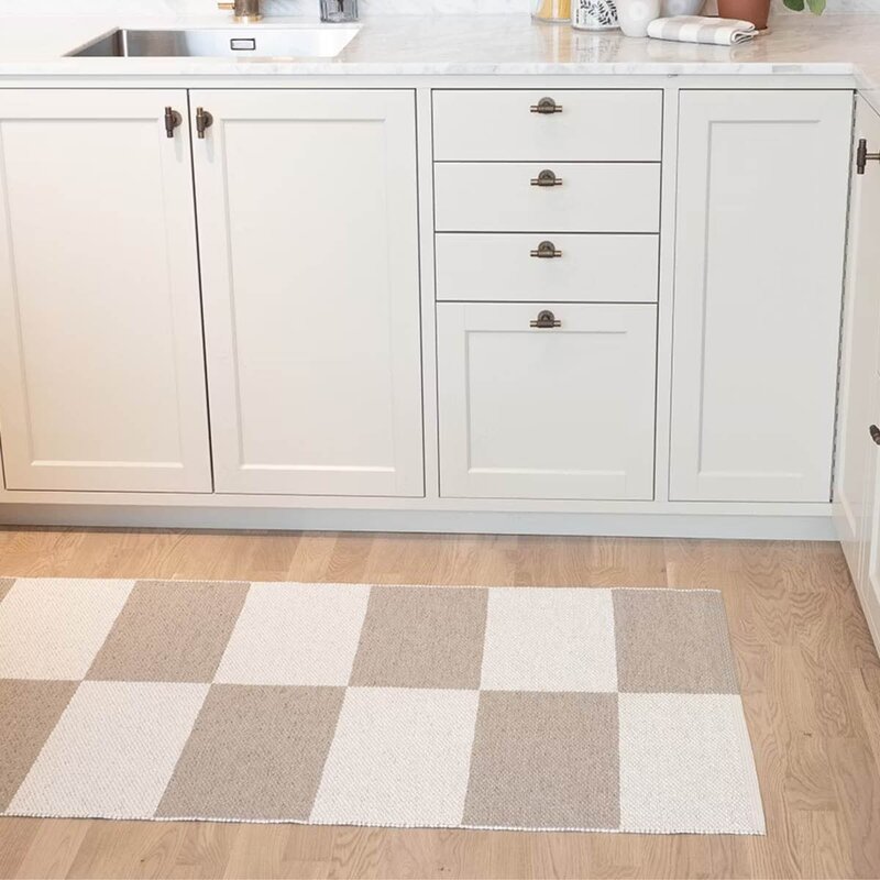 Rotor Design Gangteppe Square 250x70 cm beige/hvit