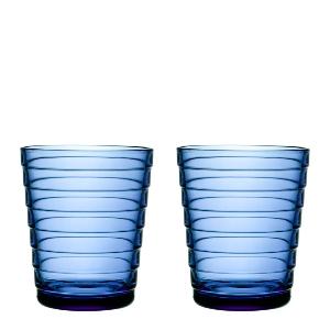 iittala Aino Aalto glass 22 cl 2 stk ultramarinblå