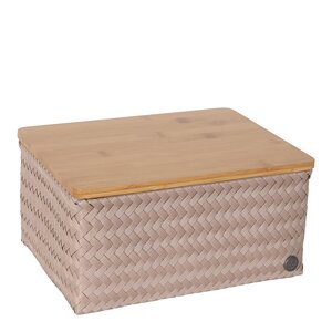 Handed By Top Fit stor oppbevaringskurv m/lokk 31x23x15 cm caffè latte