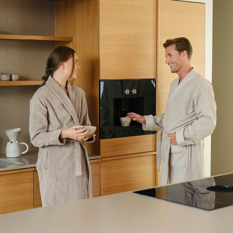 Høie Luno morgenkåpe herre S/M beige