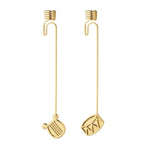 Georg Jensen 2026 lysholder til juletre 2 stk cm gull