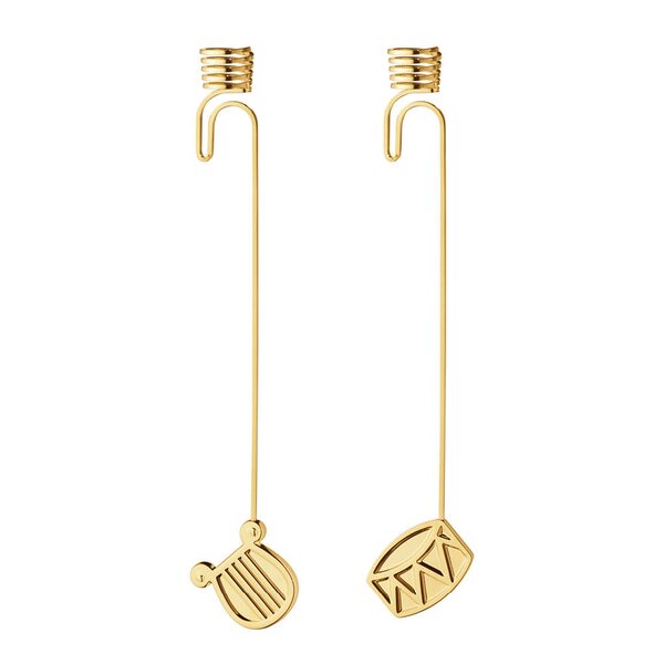 Georg Jensen - 2026 lysholder til juletre 2 stk cm gull