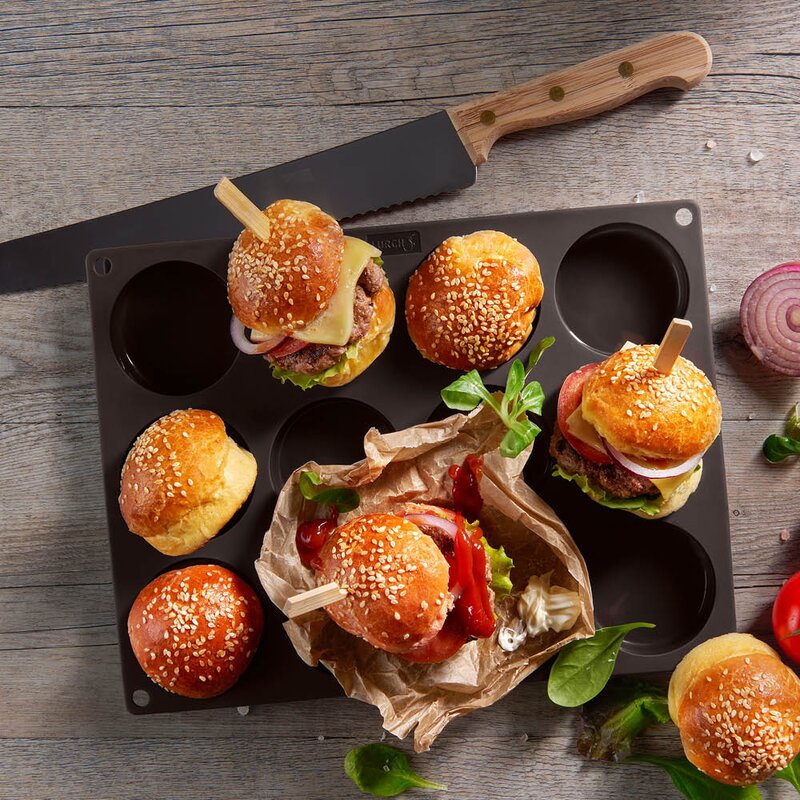 Lurch Flexiform BurgerBun bakeform til 12 stk hamburgerbrød à 6 cm