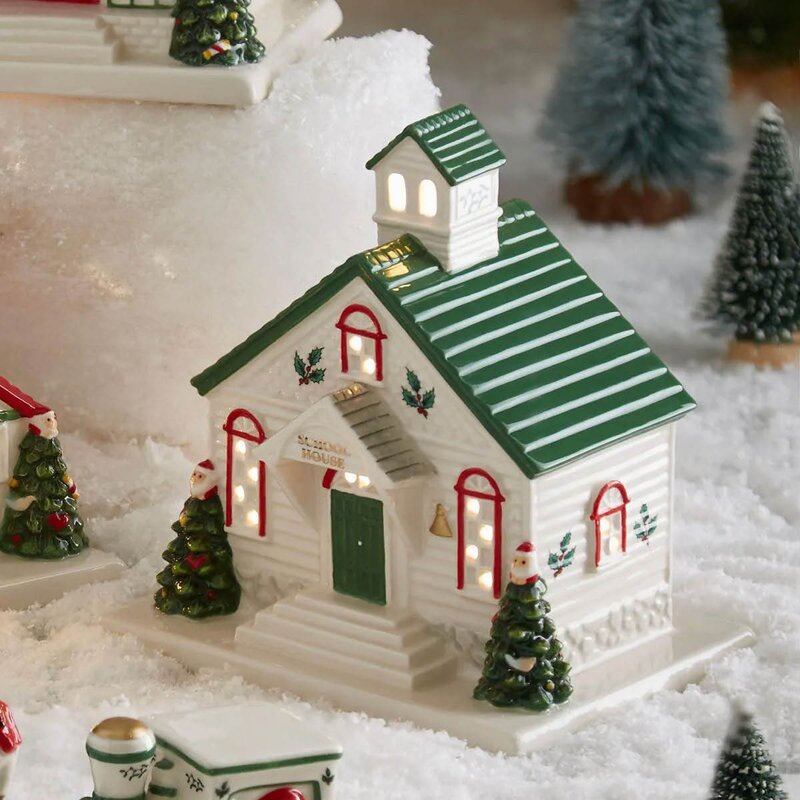 Spode Christmas Tree skole LED lykt 14,5x13,7x11 cm