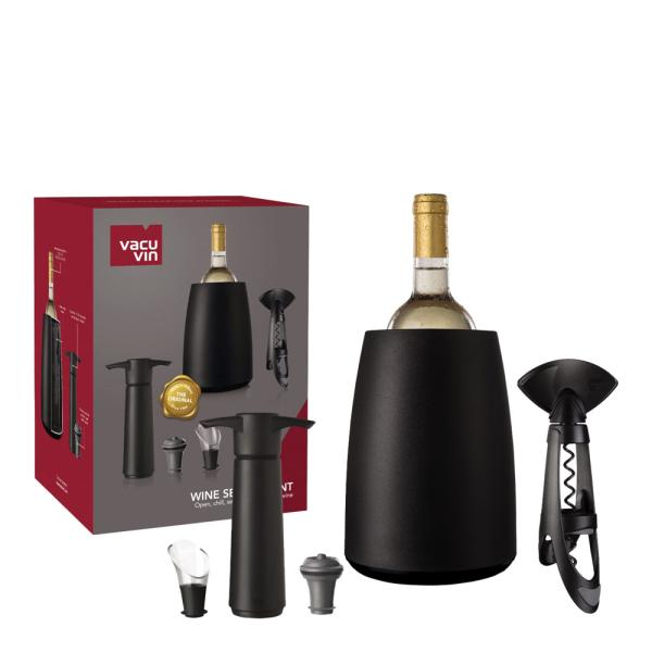 Vacu Vin – Wine Elegant Plus sett svart