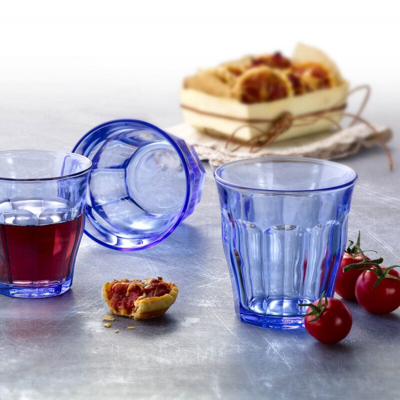 Duralex Picardie vannglass 25 cl 6 stk marin blå