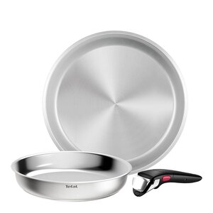 Tefal Ingenio Emotion stekepannesett 3 deler brushed uncoated 