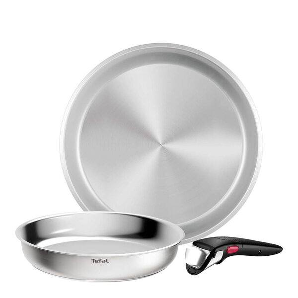 Tefal Ingenio Emotion stekepannesett 3 deler brushed uncoated 