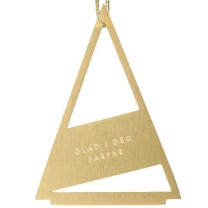 Pictureit Juletrepynt Farfar 0,73x5,3 cm 14K gull