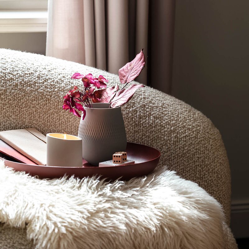 Villeroy & Boch Collier Carre vase 12,7 cm taupe